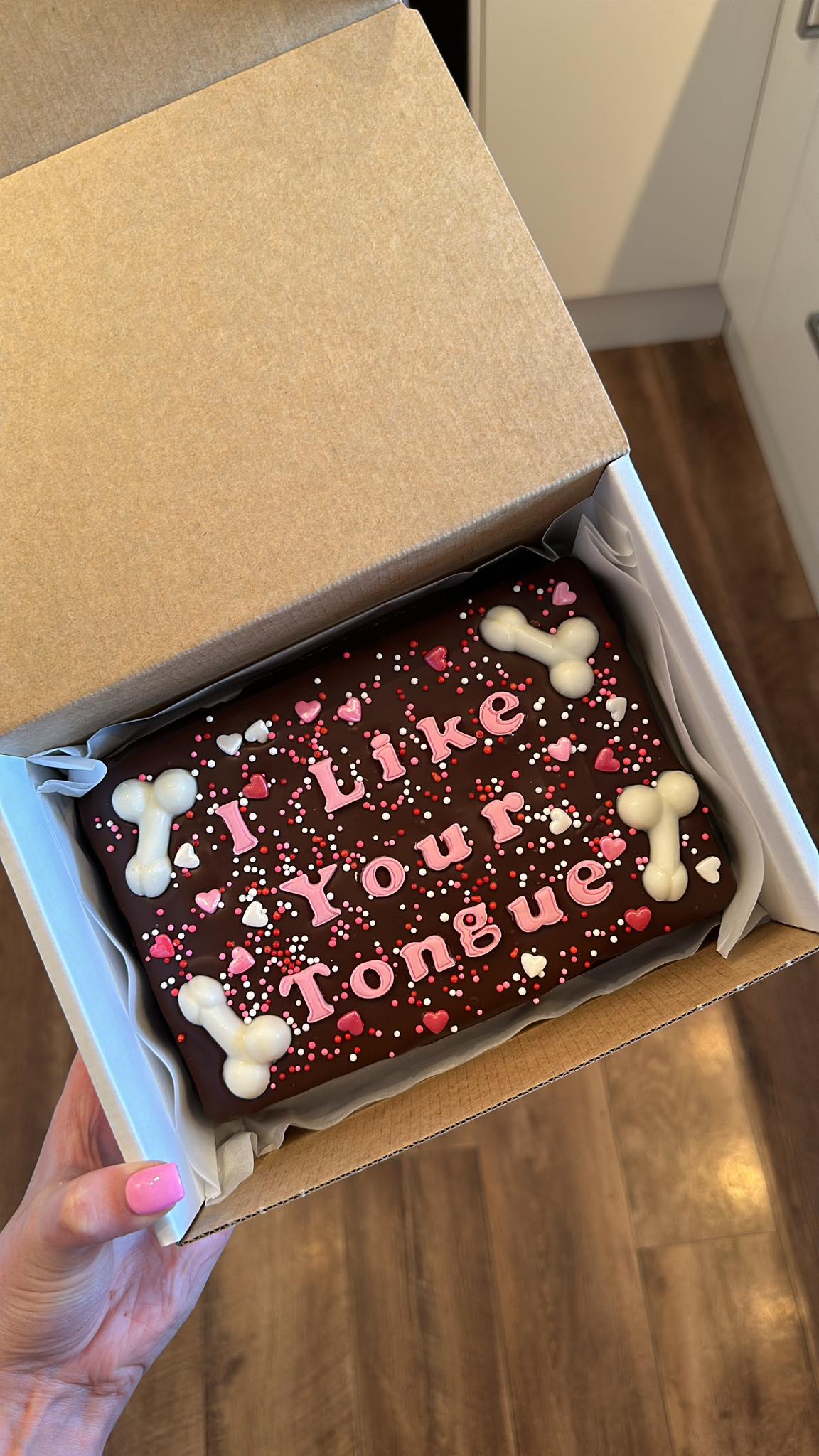 Custom Message Naughty Brownie