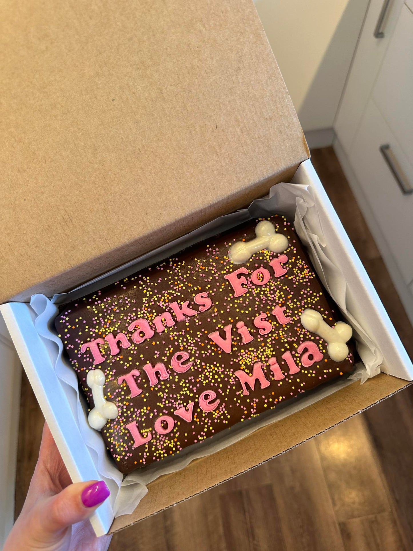 Custom Message Naughty Brownie