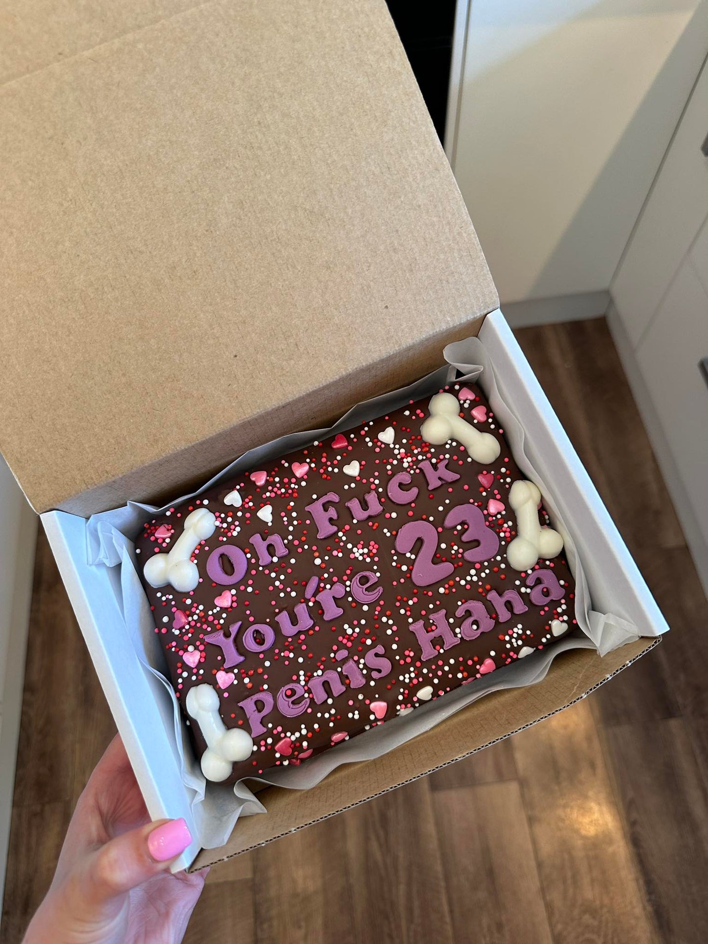 Custom Message Naughty Brownie