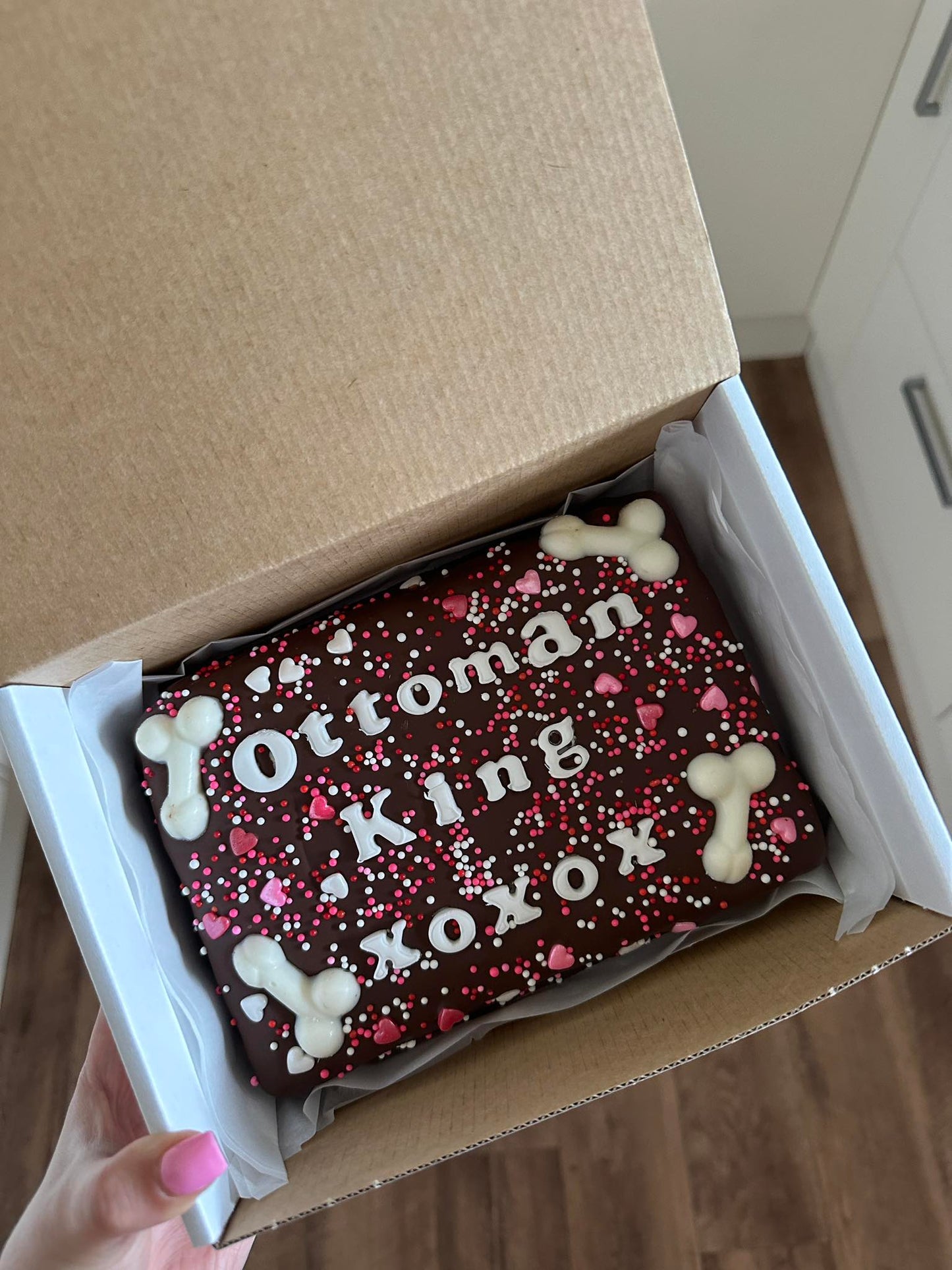 Custom Message Naughty Brownie