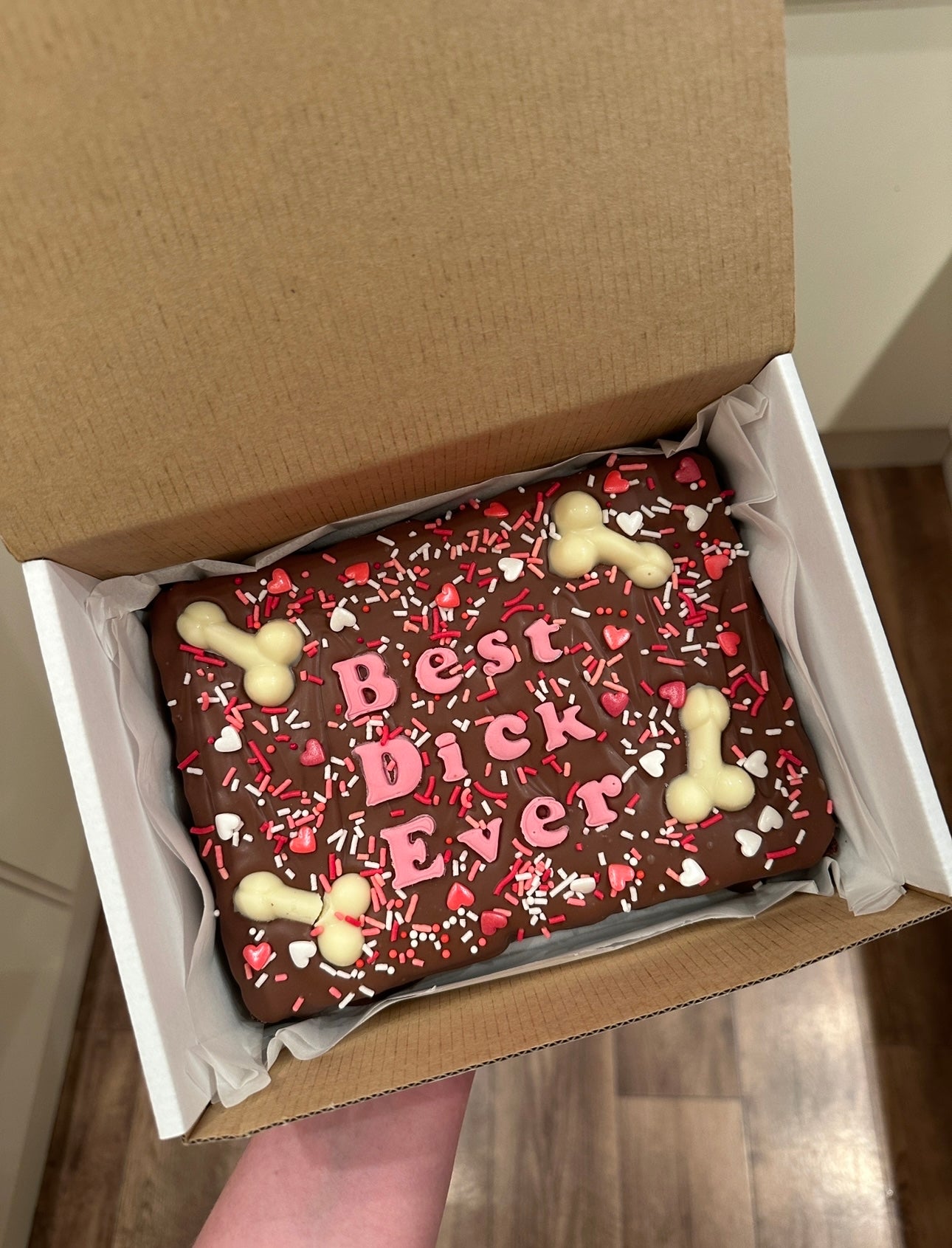 Custom Message Naughty Brownie